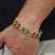 1 gram gold plated om glittering design rudraksha bracelet