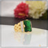 1 Gram Gold Plated Green Stone Attention-getting Design Ring For Men - Style B476