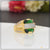 1 Gram Gold Plated Green Stone With Diamond Awesome Design