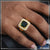1 gram gold plated green stone with diamond funky design