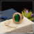 1 gram gold plated green stone with diamond glamorous design