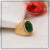 1 gram gold plated green stone with diamond glamorous design