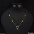 1 Gram Gold Plated Heart With Diamond Designer Mangalsutra Set For Women - Style A240