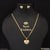 1 Gram Gold Plated Heart With Diamond Designer Necklace Set