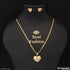 1 Gram Gold Plated Heart with Diamond Designer Necklace Set for Ladies - Style A439