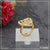 1 Gram Gold Plated Heart Shape With Diamond Designer Ring