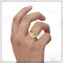 1 Gram Gold Plated Heart Shape With Diamond Designer Ring For Ladies - Style Lrg-002