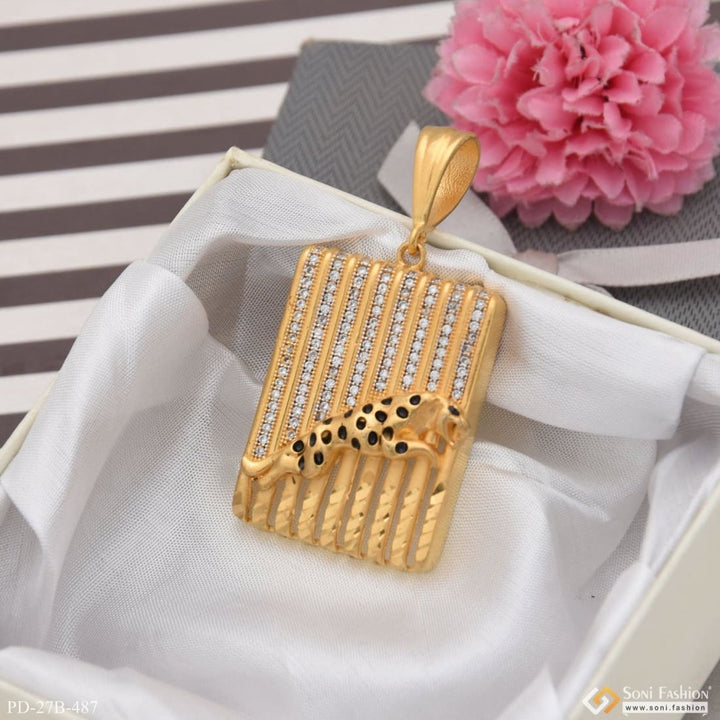 1 Gram Gold Plated Jaguar With Diamond Antique Design