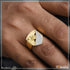 1 Gram Gold Plated Jaguar with Diamond Fashionable Design Ring for Men - Style B317