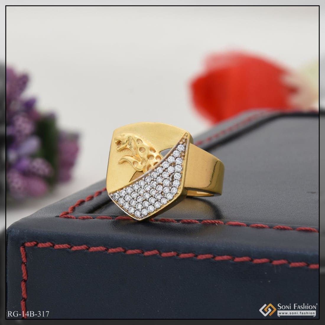 Buy quality Gold 22k Jaguar Design Gents Ring in Ahmedabad