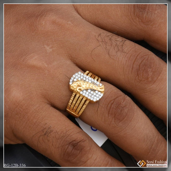 Buy quality Square shaped Diamond Ring for Men in Yellow Gold in Pune