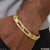1 gram gold plated jaguar with diamond hand-crafted bracelet