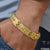 1 gram gold plated jaguar with diamond hand-crafted bracelet