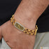 1 Gram Gold Plated Jaguar Fabulous Design Rudraksha Bracelet for Men - Style C864