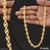 Gold plated chain displayed in palm tree - 1 Gram Gold Plated Kohli Men’s Chain