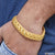 Gold plated Leaf design bracelet for men - Style C934