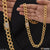 1 gram gold plated link with diamond glamorous design chain