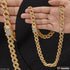 1 Gram Gold Plated Linked with Diamond Best Quality Chain for Men - Style C596