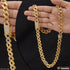 1 Gram Gold Plated Linked with Diamond Extraordinary Chain for Men - Style C599
