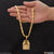 1 Gram Gold Plated Lion Artisanal Design Chain Pendant