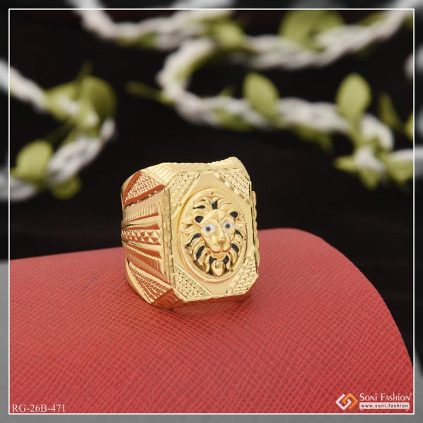 LAIMIUMIU33 Simba Lion King Rings for men 3D Lion Head Gold Plated Biker  316 Stainless Steel Rings Iced Out Jewelry Punk Ring Hip Hop Heavy Metal  Cocktail Party Ring Vintage Animal mens