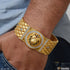 1 Gram Gold Plated Lion with Diamond Artisanal Design Bracelet for Men - Style C630