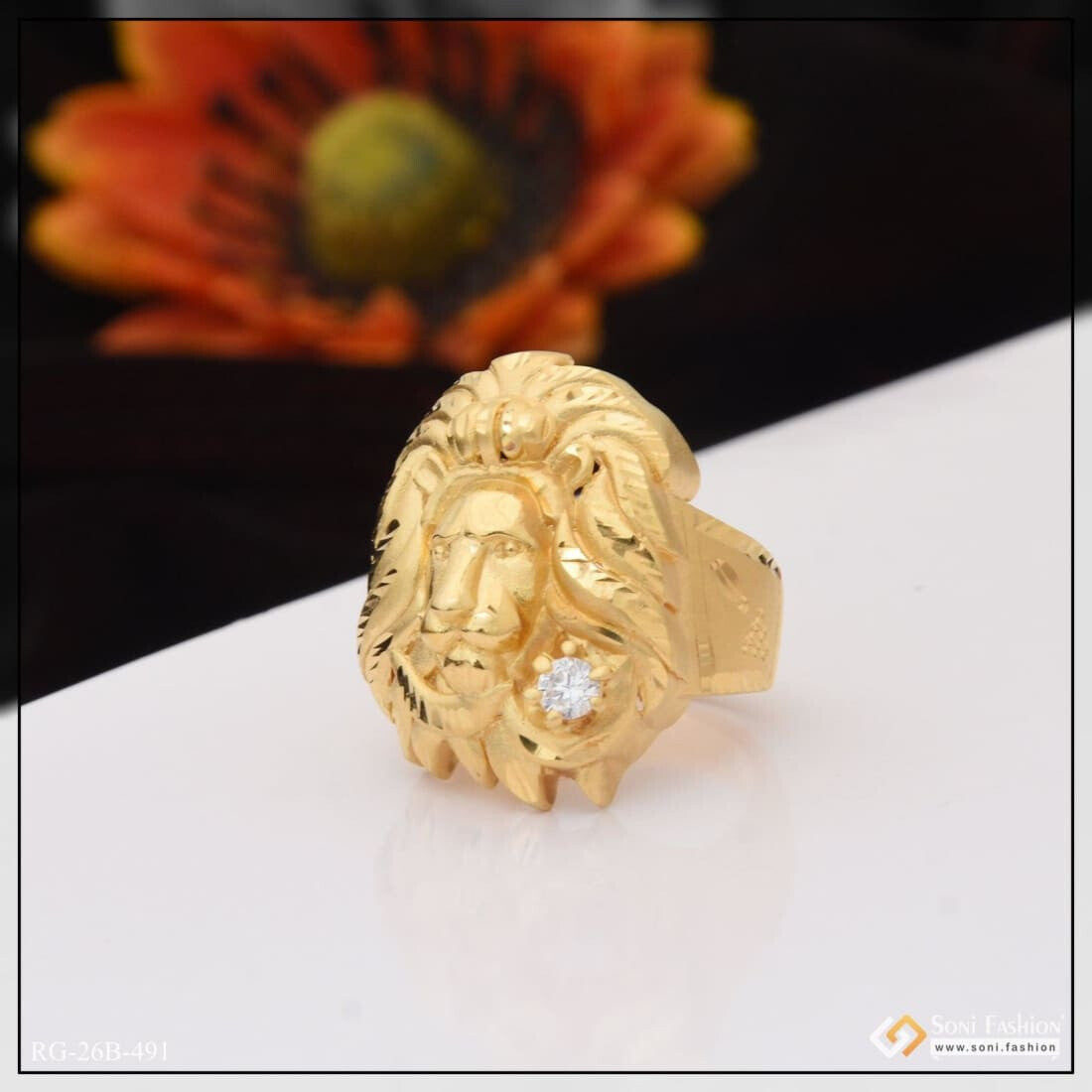 Buy Avsar 18k (750) Yellow Gold and Diamond Ring for Men at Amazon.in