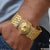 1 Gram Gold Plated Lion With Diamond Funky Design Bracelet