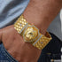 1 Gram Gold Plated Lion with Diamond Funky Design Bracelet for Men - Style C631