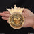 1 gram gold plated big lion with diamond funky design