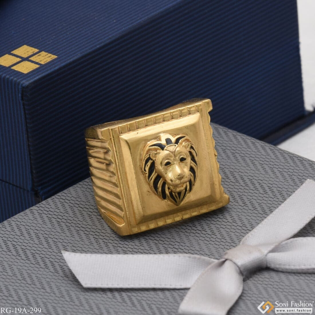 1 GRAM GOLD LION RING FOR MEN DESIGN A-622 – Radhe Imitation