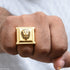 1 Gram Gold Forming Lion Face Attention-Getting Design Ring for Men - Style A299