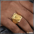 1 Gram Gold Plated Lion Superior Quality Sparkling Design Ring for Men - Style B182