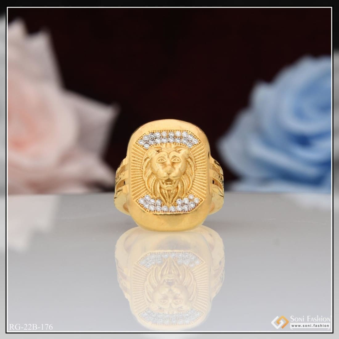 Buy Silver Shine Stainless Steel Black Lion Face Ring For Boys and Men  Online from SilverShine