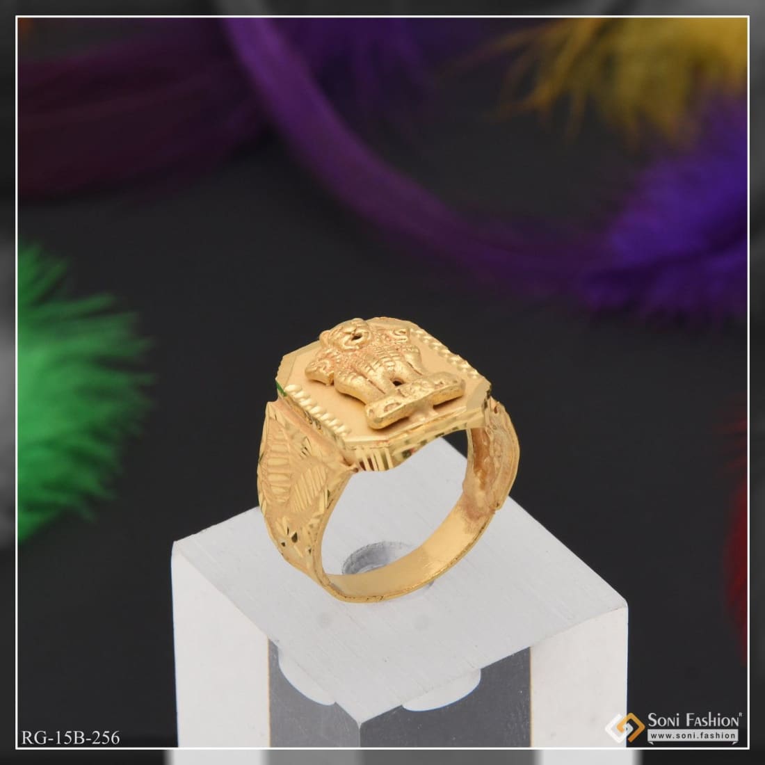 Payal Fashion Gold Design American Diamond Jewellery Ring for Men And Boys ( Gold, 18) : Amazon.in: Fashion