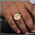 1 Gram Gold Forming Mudra with Diamond Best Quality Ring for Men - Style A903
