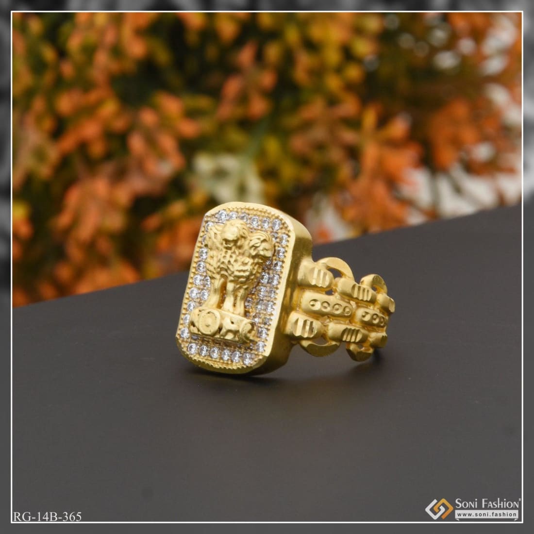 Imitation Gold Finger Ring With Beautiful Ashoka Stambh Design at 2500.00  INR in Vadnagar | Mahakali Jewellers