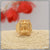 Gold plated traditional mudra design ring with face of Jesus - Style B149