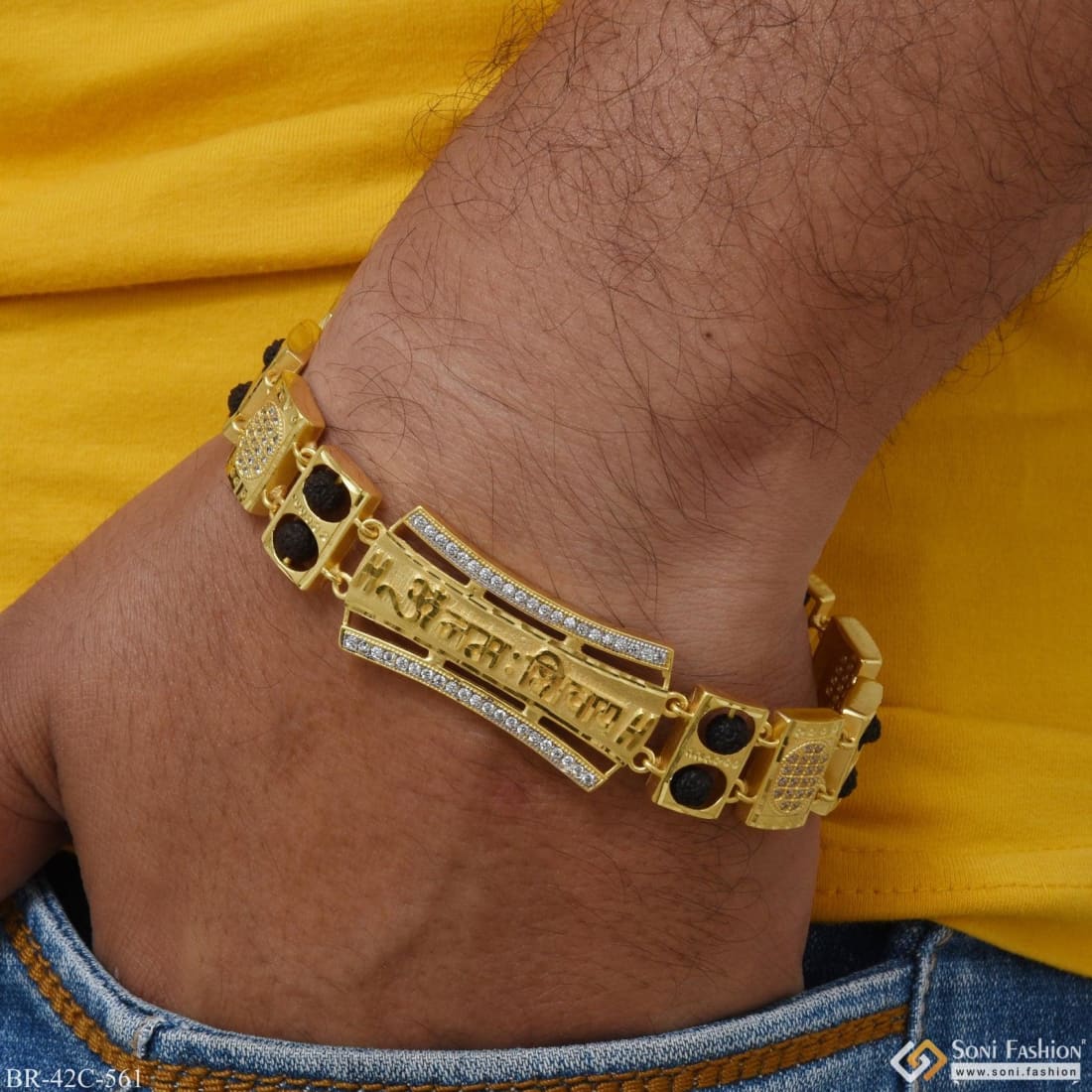 Om Namah Shivay Bracelet Kada for Men - 99 Customized Jewellery