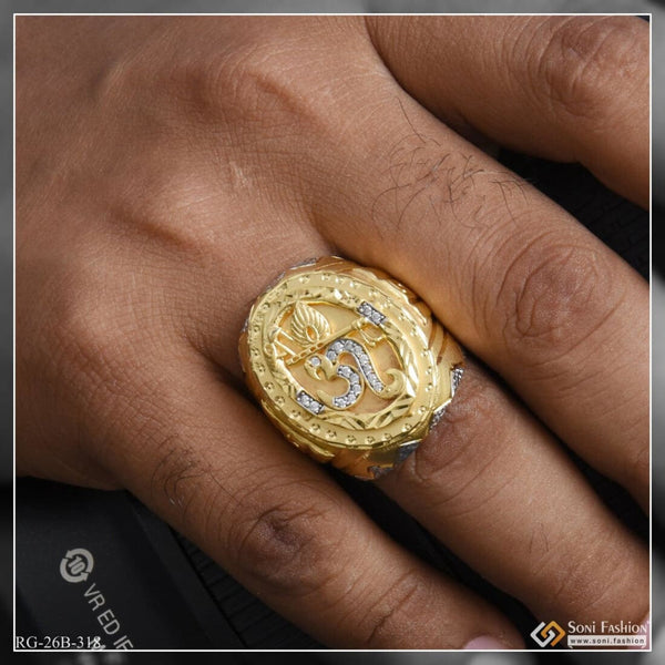 Dzinetrendz Brass Goldplated 1 Gm Gold Fashion Jewellery Challa Finger ring  Men Women Brass Gold Plated Ring Price in India - Buy Dzinetrendz Brass  Goldplated 1 Gm Gold Fashion Jewellery Challa Finger
