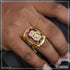1 Gram Gold Plated Om with Diamond Glittering Design Ring for Men - Style B298