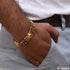 1 Gram Gold - Om with Diamond Best Quality Gold Plated Rudraksha Bracelet - Style B644