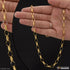 1 Gram Gold Plated Owal Shape Linked Glittering Design Chain for Men - Style C216
