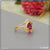 1 gram gold plated pink stone with diamond pretty design