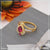 1 gram gold plated pink stone with diamond pretty design