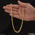 Gold snake design bracelet on 1 gram gold plated chain for men - Style C207.