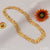 Gold plated pokal distinctive design chain with flower and yellow flower.