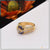 1 Gram Gold Plated Purple Stone With Diamond New Style Ring