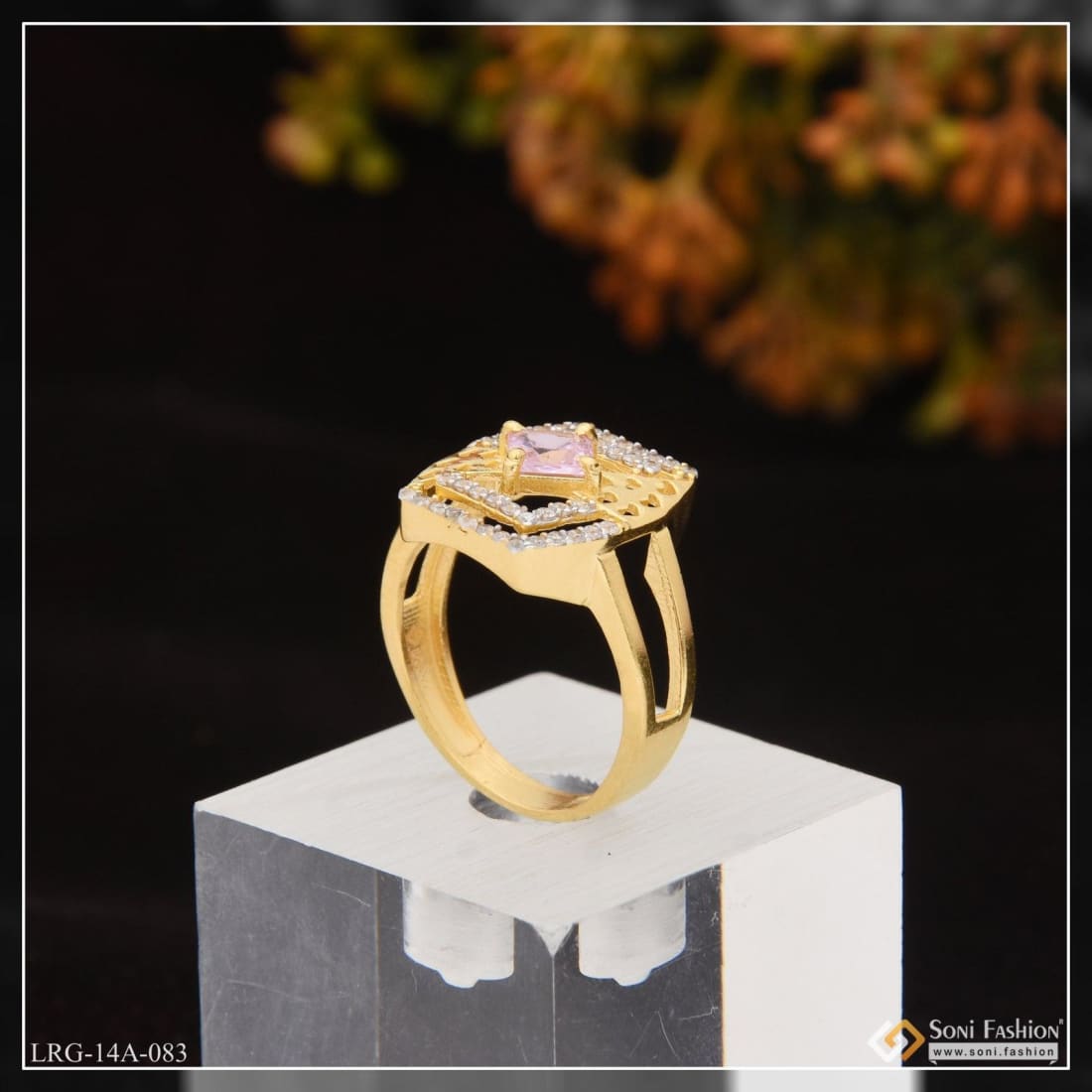Buy Valentine Heart shape Wedding Fancy Party wear Gold Rings For women,  Girl Online at Best Price | Od
