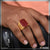 1 Gram Gold Plated Red Stone With Diamond Best Quality Ring